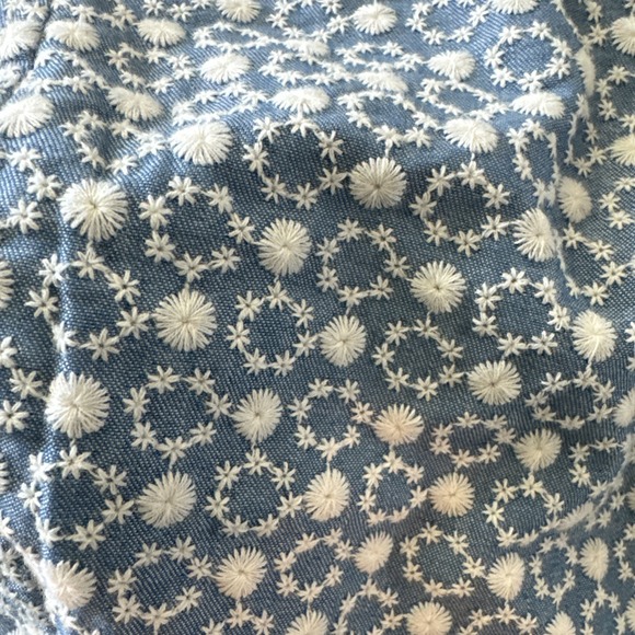 kirious Los Angeles Demin Embroidered Tie Back Top Size Xs - Picture 2 of 6